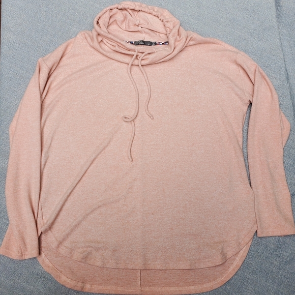 Prana Pink Cowl Neck Sweater XL - Picture 2 of 11